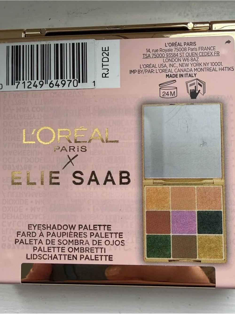 LIMITED EDITION!!! L'Oréal Paris x Elie Saab Shimmer Eyeshadow palette 9 Shades